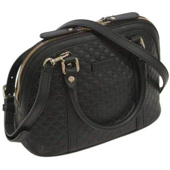 Gucci Bag 2way Handbag Small Shoulder Micro Gucci Sima Black Outlet - Picture 6 of 10